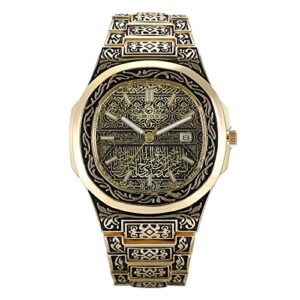 Reloj Vintage "Chrono Classic" para Hombre de JewelryWe: Date Display y Barra Grabada ¡Imprescindible para los Amantes de la Moda!