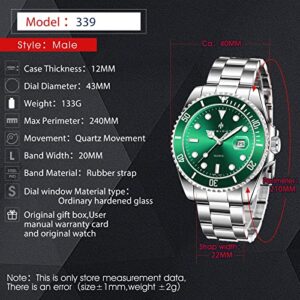 Reloj BENYAR Cronógrafo Deportivo con Diseño Verde - ¡Perfecto Regalo para Hombres!